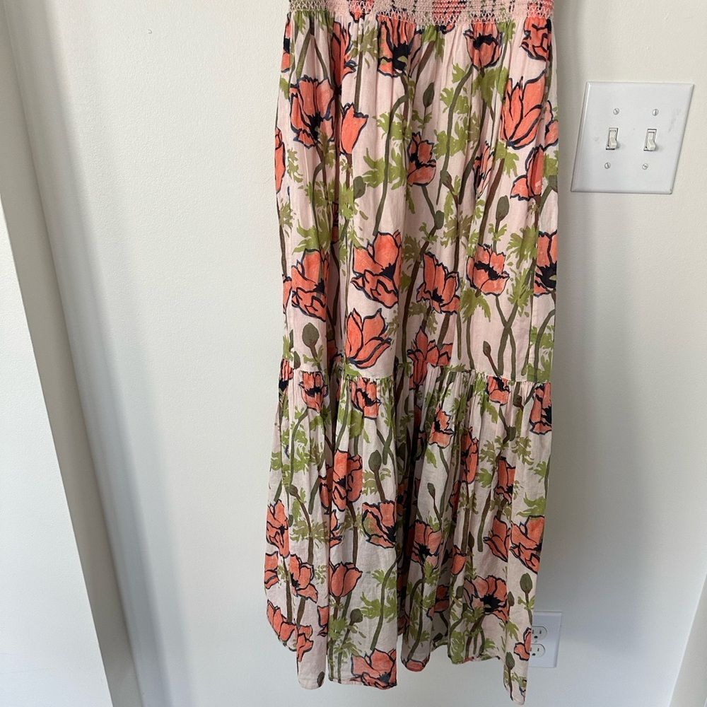 Tory Burch Floral Smocked Sundress S - Picture 5 of 9